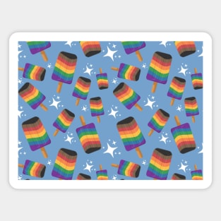 Seamless Repeating Inclusive Rainbow Pride Flag Pattern Magnet